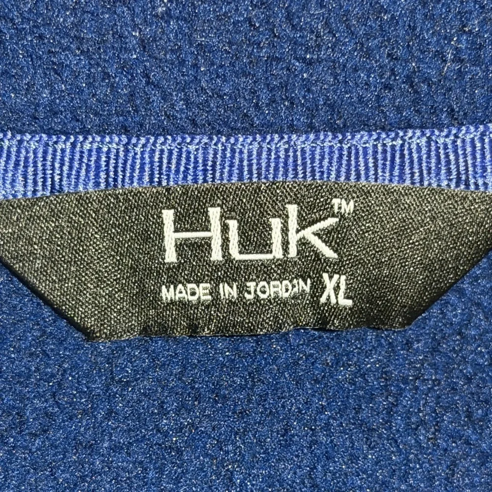 Huk Channel 1/4 Zip Fleece Mock Neck Pullover Navy Blue Men's Size XL